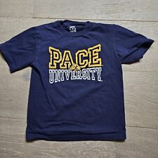 Pace University Champion Youth T-Shirt Extra Small Blue 4/5 Graphic G3a