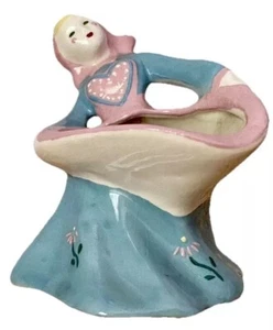 Vintage Kim Ward Hollywood Kunst handbemalt signiert Pastell Keramik Übertopf 4,75" Höhe - Bild 1 von 11