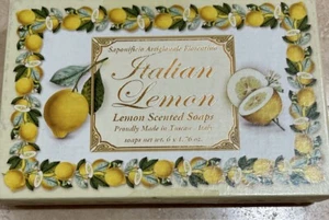 SAPONIFICIO ARTIGIANALE FIORENTINO Italian Lemon SCENTED SOAPS 6x1.76 Oz - Picture 1 of 5