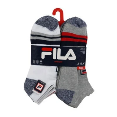 FILA Men's 6-Pair SWIFT DRY Low Cut Socks Shoe Size 6-12 NEW - Image 1 of 4