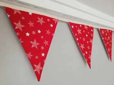 Bunting estrellas rojas de Navidad Foto 1 de 4