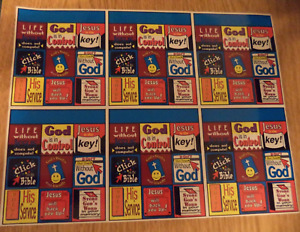 540 CHRISTIAN STICKERS COMPUTER MESSAGES 6 EACH OF 9 DESIGNS LAPTOPS NOTEBOOKS