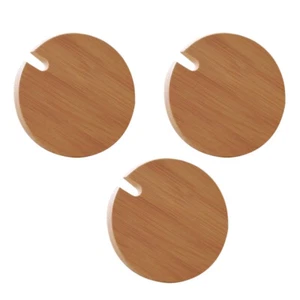 3 Pcs Cup Wood Cup Lids Coffee Cup Lids Mugs Coffee Mug Lid - Bild 1 von 12