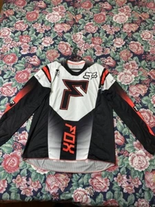 Fox Racing Jersey Long sleeve black and white dirt bike motor cross - Picture 1 of 24