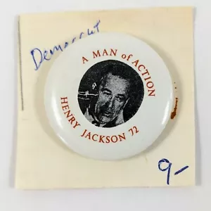 Campaña política 1972 Henry Scoop Jackson botón de 1-1/4 - Imagen 1 de 4