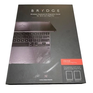 Brydge 12.9 iPad Pro 3rd & 4th Wireless Bluetooth Keyboard w/ Backlit Keys Gray - Picture 1 of 12