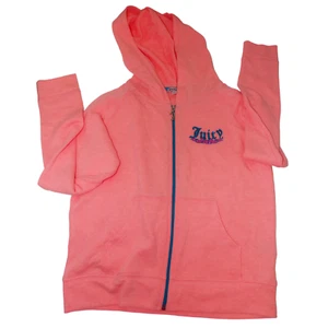 Juicy Couture Girls M 10-12 Terry Cloth Hoodie Vtg Y2K Glitter Dog Back LK Nw! - Picture 1 of 4