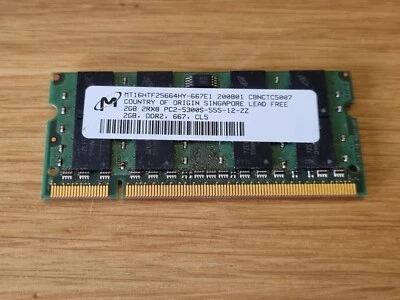 Modulo memoria RAM para portatil 2 GB DDR2 667 CL5 - Imagen 1 de 2