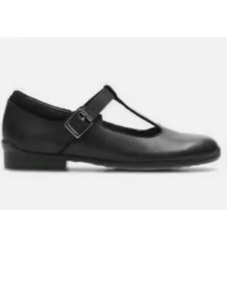 ZAPATOS ESCOLARES CLARKS NIÑAS NIÑOS JAMIE SKY CUERO NEGRO TALLA 10 F/EU 28 Foto 1 de 4