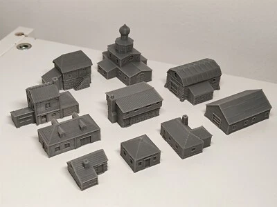 WMANNS MODELS 6mm Scale Table Top Wargaming Napoleonic Russian Village – 10 Buildings