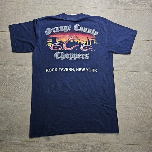 Orange County Choppers Adult TShirt Small Blue Rock Tavern Motorcycle