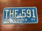 1977 Missouri Trailer License Plate 