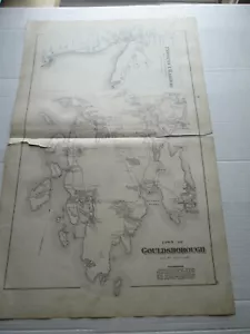 (1) 1881 MAP "TOWN of GOULDSBOROUGH, PROSPECT HBR+ " from COLBY'S COUNTY. ATLAS - Picture 1 of 12
