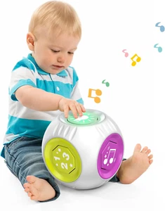 Bilingual Educational Toy for 1 Year Old Boy Girl, Musical Learning Cube Baby To - Picture 1 of 12
