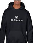 Sweat-shirt à capuche noir logo blanc de la compagnie aérienne canadienne geek