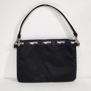 Baggallini Black Nylon Zip Travel Pouch Makeup Bag Insert Pocket Logo 9.5”x7” - Picture 1 of 8
