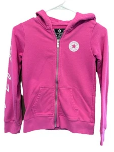 Converse All Star Pink Zip Hoodie, Girls Size Medium (10-12). Chuck Taylor - Picture 1 of 6