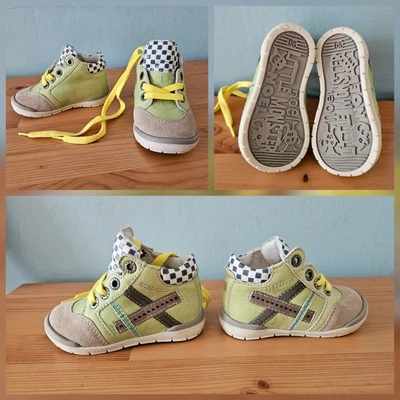 Henri Noel Francés Cuero Bebé Verde Zapato Botas Pequeño Monstruo Talla 20 Euro 4UK Foto 1 de 4