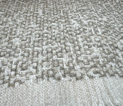 Italy Heavy Ivory Cream Cotton Weave Upholstery Fabric BTY #21 - Image 1 of 4