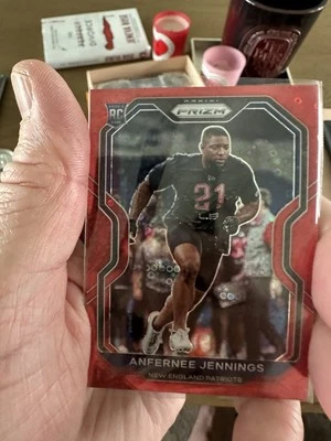 2020 Panini Prizm - Rookie Anfernee Jennings #371 Red No Huddle Prizm 36/50 SSP - Image 1 of 2