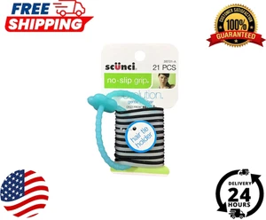 Scunci No-Rutsch Grip Gel Evolution Pferdeschwanz mit Halter, 21 Stück Pe - Bild 1 von 2