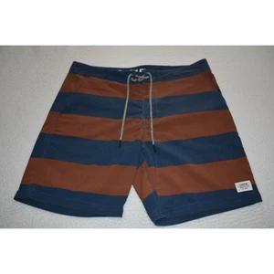 Pantalones cortos de tabla de natación Katin Surf para hombre talla 34 azul marrón poliéster spandex - Imagen 1 de 6
