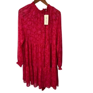 On 34th Macys Plus Dress sz 3X Floral Tiered NEW #G577 - Picture 1 of 8