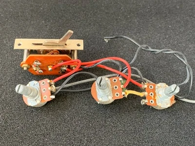 Fender Stratocaster Guitar Wiring harness 500k pots switch 1980s Vintage Parts - Image 1 of 4