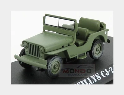 1:43 Greenlight Jeep Willys Cj-2A Open 1949 M-A-S-H Military Green GREEN86592 Mo - Immagine 1 di 2