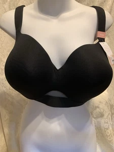 Cacique Lane Bryant Womens Comfort Bliss Lightly Lined Balconette Bra Blk  44DDD - Picture 1 of 19
