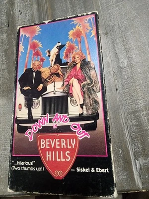DOWN AND OUT IN BEVERLY HILLS 1986 VHS Bette Midler Richard Dreyfuss Nick Nolte - Image 1 of 4