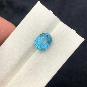 Natural Aquamarine, Santa Maria Color Oval Cut 3.11 ct Untreated Loose Gemstone - Picture 1 of 8