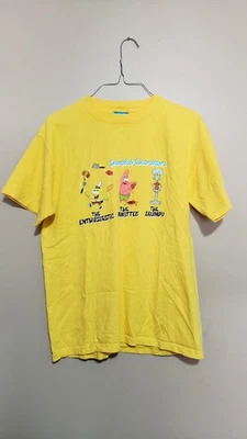 Camiseta Vintage Bob Esponja Pantalones Cuadrados Talla Mediana Nickelodeon 2002 Y2K Foto 1 de 4