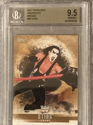 STING # 68 2017 TOPPS WWE UNDISPUTED BRONZE NUMBER CARD 41 / 99 JUST GRADED - Image 1 of 4