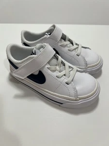 Zapatos de tenis Nike Court Legacy para niños pequeños blancos azul marino medianoche talla 9c DA5382-125 - Imagen 1 de 9