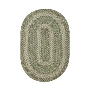 20x30” Green Oval Braided Rug. Grassland Green Jute Oval Rug. Uses- Entryway ... - Picture 1 of 7