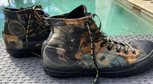Batman Dark Knight Converse Hi-Tops - Size 11 Mens or 13 Womens (Rare) - Picture 1 of 7