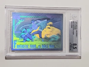 1991 Impel Marvel Hologram Card #H5 Fantastic Four Vs. Mole Man Graded BGS 8.5 - Picture 1 of 5