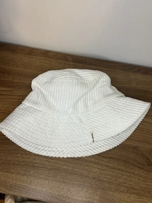 Billabong Blanco Sombrero Cubo Jóvenes Niños Talla S/M 100% Algodón Sombrero para el Sol Foto 1 de 4