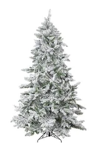 OPEN BOX 7.5' Alpine Spruce Snow Flocked Christmas Tree - Picture 1 of 4