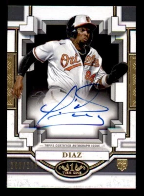 2023 Topps Tier One Break Out Autograph #BOAYD Yusniel Diaz Rookie Auto #/299 - Image 1 of 2