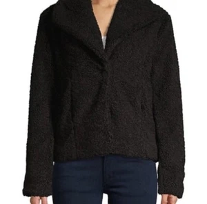 Chaqueta Sanctuary imitación piel de oveja un botón talla grande 10-12 en negro $139 - Imagen 1 de 6