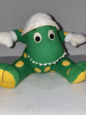 Vintage The Wiggles Dorothy the Dinosaur 1997 Green Plush Stuffed Animal Toy Cover