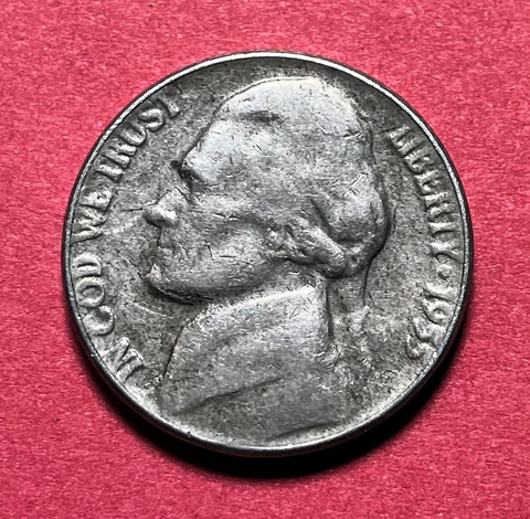 ERROR Coin! 1955 Jefferson Nickel--Deteriorated/Worn Die Strike!!  (JN-031) Cover