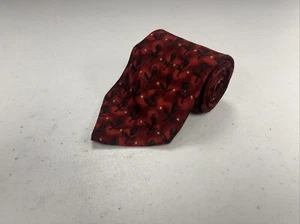Ermenegildo Zegna Men's Red Floral Silk Neck Tie $295 - Picture 1 of 10