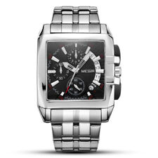 Megir Men's Watches Quartz Movement Alloy Watch Case Steel Belt White Dial 2018G