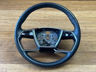 Audi A8 A8L Quattro 2019-2023 volante cuero controles genuino OEM Foto 1 de 4