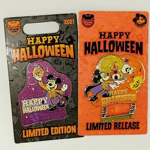 *2 Pin Set* 2021 Disney Parks Mickey Happy Halloween Annual Passholder & DVC NEW - Picture 1 of 3