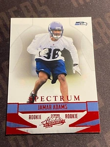 Jamar Adams 2008 Playoff Absolute Memorabilia Red Spectrum #188 RC Seahawks - Imagen 1 de 2