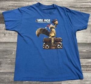 Ice Age Continental Drift Scrat Shirt Mens Size XL Blue 2012 Fox Movie Tee - Picture 1 of 9
